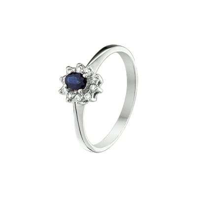 Ring Saffier En Diamant 0.08ct H P1