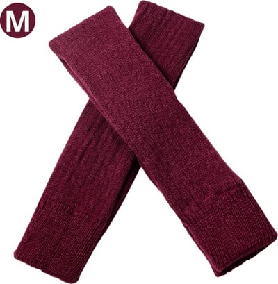 Nivard Beenwarmers - Dames - Overknee - Ballet - Wol - Kniekousen - Leg Warmers - Warm - Wijn - M