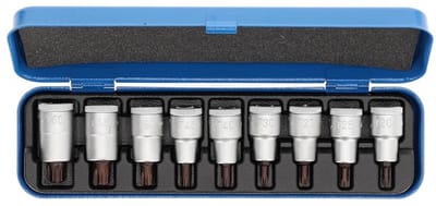 9-delige Torx Schroevendraaierset 1/2" Binnenzeskant Profi Kwaliteit
