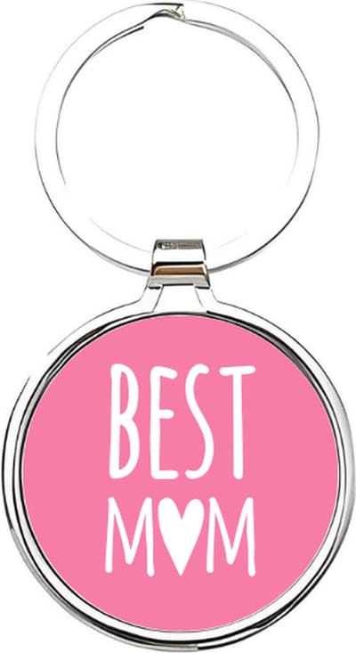 Akyol - Best mom Sleutelhanger - mama - Moeders - Moeder sleutelhanger - mama sleutelhanger - Sleutelhanger mam - Familie sleutelhanger - moederdag cadeautje - Mama cadeau - mom - stiefmoeder - schoonmoeder - mothersday - 4 x 7,5 CM