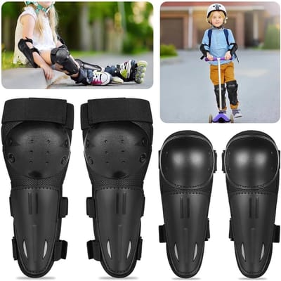 Knie Elleboogbeschermers - Beschermende Uitrusting - Sport en Vrije Tijd - Volledige Dekking - Unisex One Size - Zwart Blauw