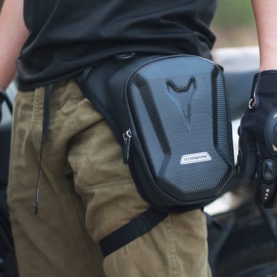 WK Motor heuptas, fietstassen voor fietsen, wandelluier met riem, outdoor heuptas - EVA-schaal - harde schokbestendigheid - waterdichte stof - reflecterend logo - interne meerdere vakken -20*14.5*8cm