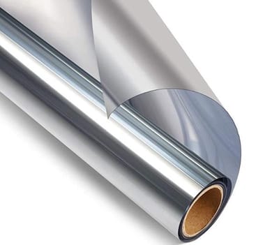 Simple Fix Raamfolie Anti Inkijk - 60CM x 300CM - Spiegelfolie - Zonwerend en Isolerend - HR++ - Spiegelfolie Statisch - Verduisterend - Spiegeleffect - Zilver