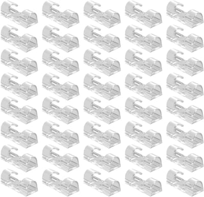 40-Pack Zelfklevende Kabelorganizer, USB Kabelklem voor TV, Oplader en Audio - Kabelbeheer Thuis en op Kantoor (Transparant)