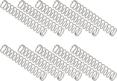 Compressieveer Set - Kleine Spiraalveren - Reparatie en Onderhoud - Roestvrij Staal - 10 stuks - Zilver