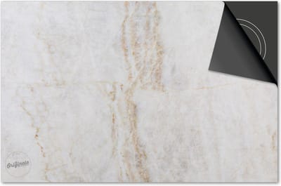 Inductie beschermer 60x60 - afdekplaat inductie mat - Dietrix Kookplaat beschermer - Exclusief - Marmer - Beige