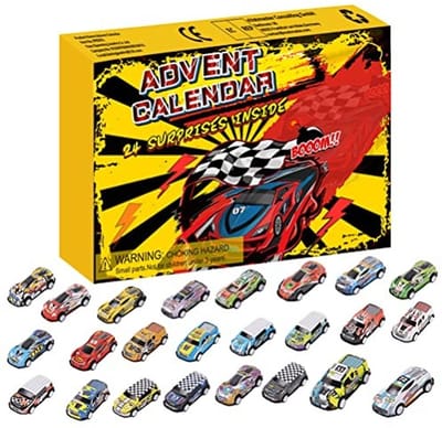 Dailygoods- Adventskalender 2024 - Auto Speelgoed - 24 Stuks - Educatief Speelgoed - Kerstcadeau - Aftelkalender voor Kinderen - Speelgoedkalender