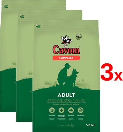 Cavom compleet Adult - geperste brokken - 3x 5kg