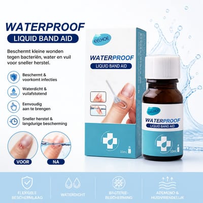 EELHOE Pro - Liquid Bandage Wound Care - Snelle Wondverzorging Spray - Tegen Bloedingen, Infecties & Vuil - Voor Vingers, Handen & Voeten - Zwemmen Bestendig, 10ml