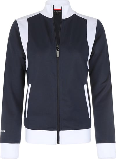 Re-Born - Sportkleding - Sporttop - Trainingskleding - Trainingsjack Dames - Tennisjack - Padel - Donkerblauw - Maat S