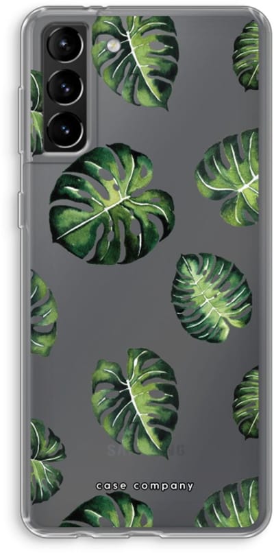 Case Company® - Hoesje geschikt voor Samsung Galaxy S21 Plus hoesje - Tropische bladeren - Soft Cover Telefoonhoesje - Bescherming aan alle Kanten en Schermrand