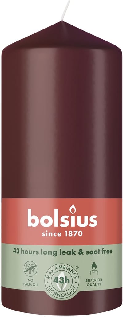 Bolsius Stompkaars 130/68 Velvet Red (1 stuk)