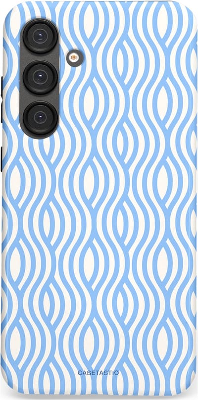 Casetastic Hoesje Geschikt voor Samsung S25 Plus - Stijlvolle Beschermende Duo-layer Case - Zeegolf Patroon
