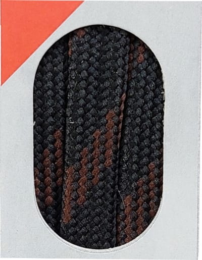 Bob Veter - Zwart/Bruin - Plat - Lengte 120 cm - Breedte 10 mm - Bergschoen - Wandelschoen - Schoenveter
