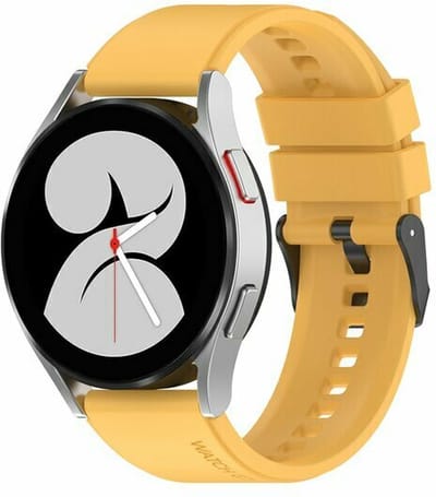 By Qubix - Geschikt voor Garmin bandje - Geschikt voor Garmin Vivomove 3 / HR / Luxe / Sport / Style / Trend - Siliconen gesp bandje - Geel - Smartwatch bandje 20mm