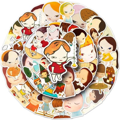51 Delen Cartoon Yoshitomo Nara Graffiti Stickers Bagage Waterbeker Schrijfwaren Mobiele Telefoon Auto Laptop Decoratie Doe-het-zelf Stickers