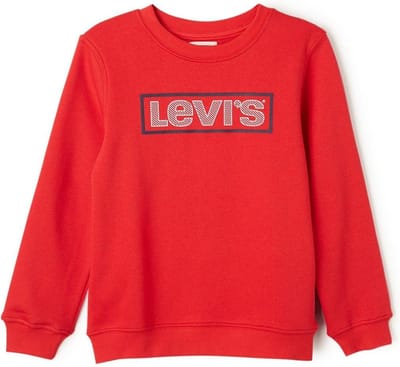 Levi's Sweater met frontprint en logo - Rood - Maat 128