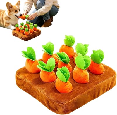 Snuffelmat Honden - Voer Puzzel - Interactief Voeren - Vertraagt Eetgedrag - 22 x 22 cm - Meerkleurig
