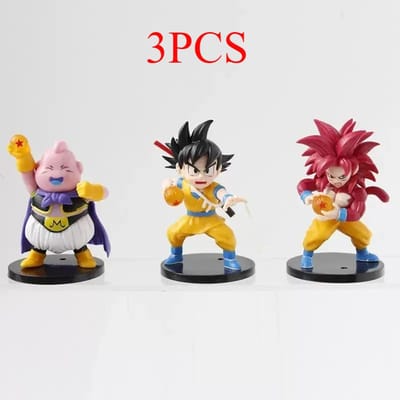 Perfecte Q-versie Bandai Dragon Ball: Set van beeldjes voor personages zoals Sun Wukong Vegeta Brolli Boo en Super Blauwe Vorm