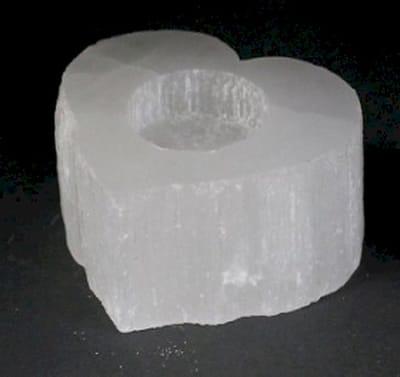 Seleniet Theelichthouder - Kandelaar - Hart - 9x8x5cm