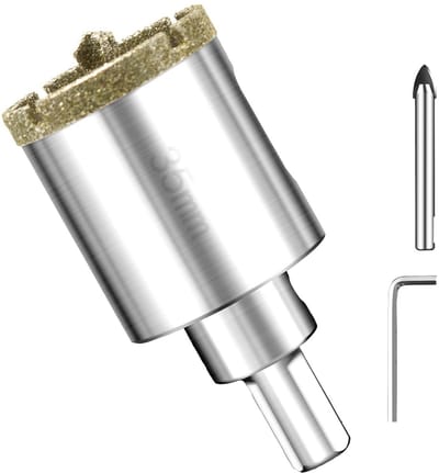 Diamant Kernboor - Tegelboor Glasboor - Gaten Boren - Precisie Centerboor - 35 mm - Zilver