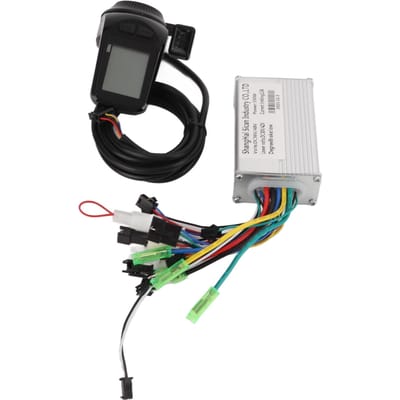Contrôleur de Moteur Brushless 36 48V 350W avec Panneau d'Affichage LCD pour Vélo Électrique Vélo Trottinette black