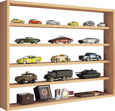 Houten wandplank Wandvitrine Verzamelen Deco Vitrine voor verzamelaars Osado L
