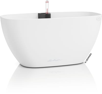 LECHUZA NAVIO Color 20 - Plantenbak - met bewateringssysteem - ALL-IN-ONE set met LECHUZA-PON - wit