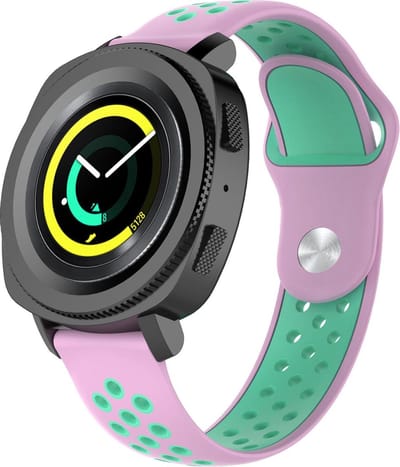 watchbands-shop.nl Siliconen bandje - Samsung Galaxy Watch (42mm) - GroenRoze