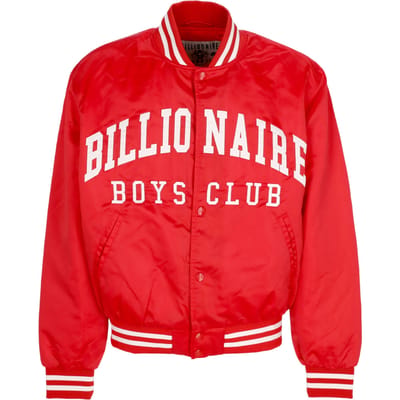 Bomber jacket Man College Satin Bomber Jacket Red