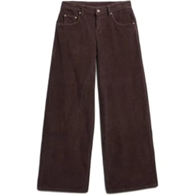 Dame baggy broek met een gemiddelde taille in corduroy Superdry
