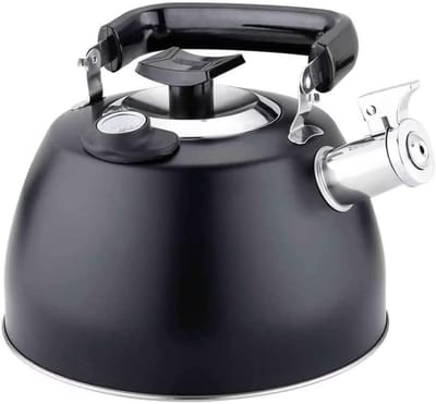 Waterkoker Fluitketel - Kookpan Water - Water Koken - Met Thermometer - 3.5 Liter - Zwart