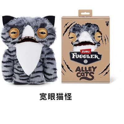 Fuggler Officiële Authentieke Alley Night Cat Serie Knuffel Pluche Pop Lelijk Schattig Ondeugend Trendy Monster Speelgoed Voor Kind Huisdecoratie