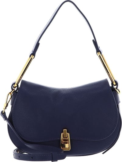 COCCINELLE Leren Schoudertas Coccinelle Magie Soft Handbag Grained Leather Royal Blue Blauw