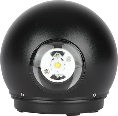LED Tuinverlichting - Wandlamp - Viron Ascon Up and Down - 6W - Warm Wit 3000K - Mat Zwart - Aluminium