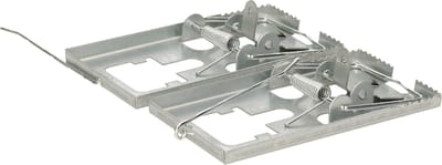Muizenval - 2x - metaal - 10 cm - muizenklemmen - ongediertebestrijding muizen