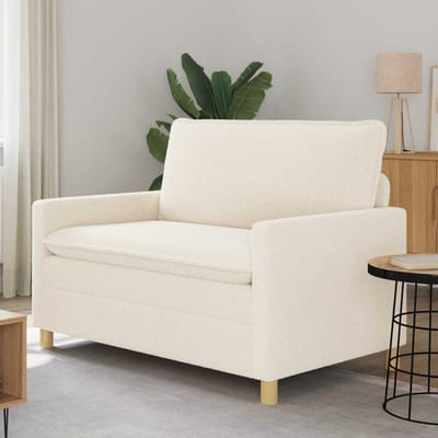 vidaXL - Bank - Crèmekleurig - 126 - x - 81 - x - 87,5 - cm - Stof
