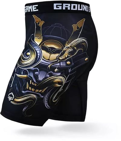 Ground Game Vale Tudo Shorts - ONI Samurai - Compressie Shorts - MMA & Grappling - Dubbellaags