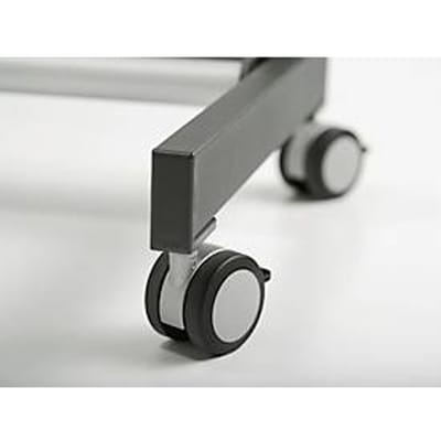 Zwenkwielfuncties, voor vrijstaande wandgarderobes TERTIO-serie, met rem, kunststof, aluminiumkleurig