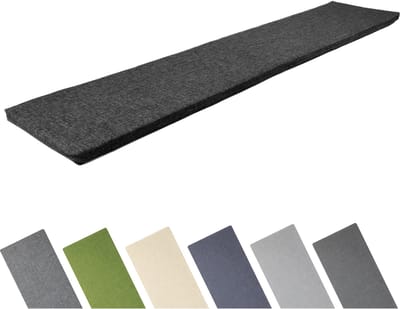 Garronda Bankkussen 200x40 cm – 4 cm dik – Waterafstotend & UV-bestendig – Zwart GD-AM-Dino