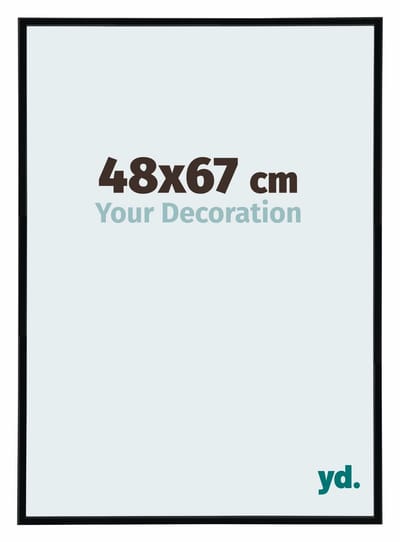 Your Decoration - Puzzellijst 48x67 cm - Zwart Hoogglans - Puzzellijst 500-1000 stukjes - Kunststof Fotolijst - Annecy