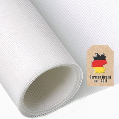 Intirilife vliegennet van glasvezel wit 100cm breed maaswijdte 1.2mm - UV-bestendig vliegengaas hor raamdeur