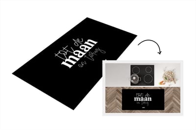 Keukenloper - Loper keuken - Quotes - Tot de maan en terug - Spreuken - 120x60 cm - Keukenloper vinyl
