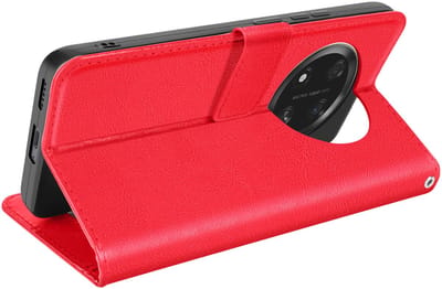 Mayaxess, Hoesje voor Honor Magic 7 Lite Wallet met Lanyard, Rood