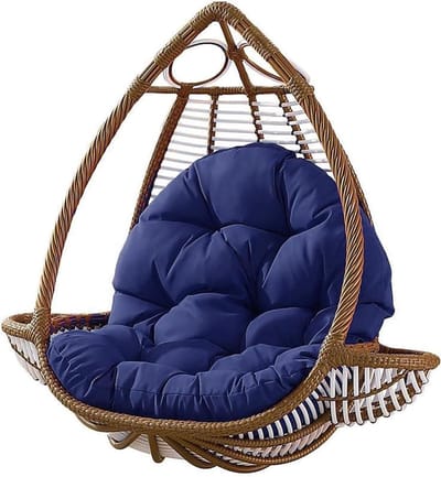 Vervangend kussen - Schommelstoel kussen - Buiten ontspannen - Verdikte rugsteun - 120 x 80 cm - Donkerblauw