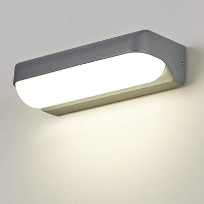 12 W LED Buitenlamp - Waterdicht Aluminium Wandlamp voor Terras, Tuin en Gang - 1000 Lumen 26 cm