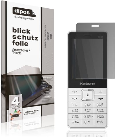 dipos – Matte Privacy Screenprotector geschikt voor Karbonn KX26 | Anti-Spy Beschermfolie