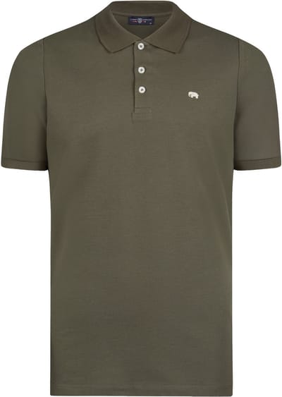 Jimmy Sanders Polo Shirt Korte Mouw Katoenen Pique Heren Khaki - M