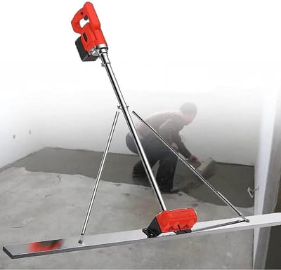 Beton Schraper - Dekvloer Triller - Beton Egaliseren - Verstelbare Frequentie - 150cm Plaat - Zilver