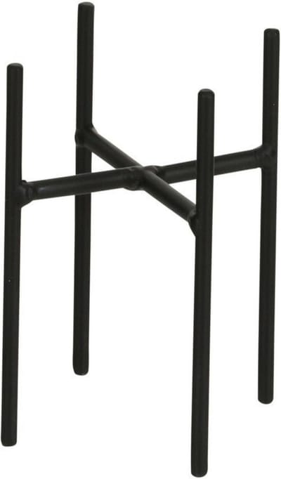 Mica Decorations - bloempot plantenpot standaard / verhoger - zwart - B8.5 x H9 cm - metaal